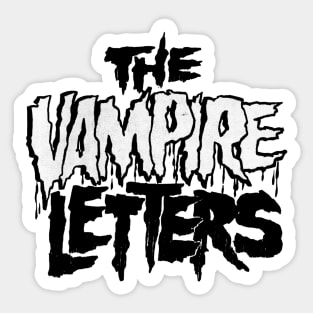 The Vampire Letters Ink Black No Background Horror Sticker